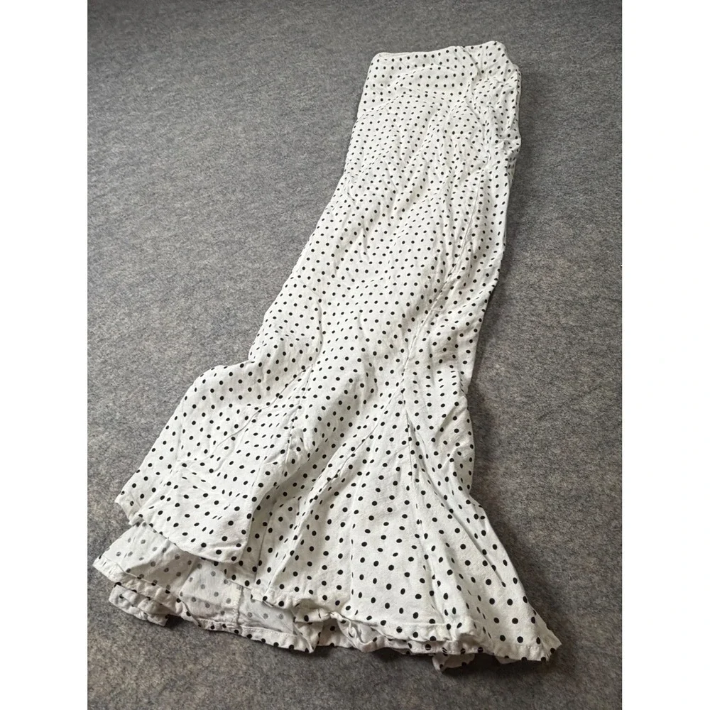 Kate Spade New York for Target White Black Polka Dot Midi Skirt Large